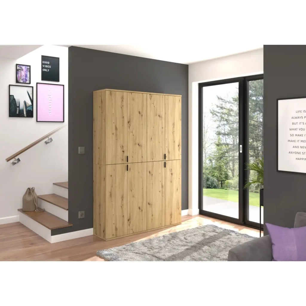Armadio BODITE – 8 porte – Rovere chiaro – Eleganza e grande capacità