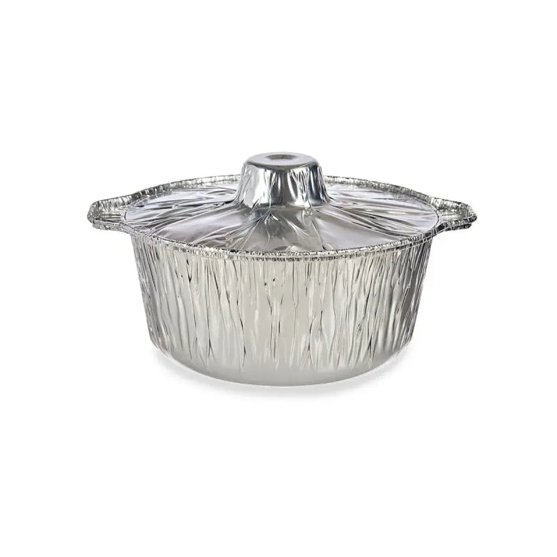 Set 3 pentole in alluminio con coperchio cm 22x13x25h