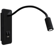 Applique LED Milagro BASE 2x8W USB 4000K nera ML63500