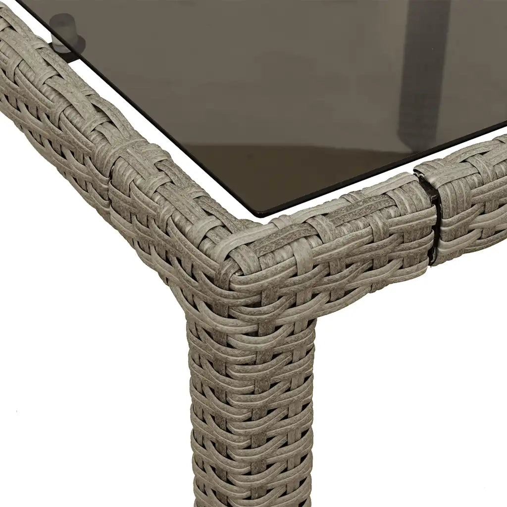Set Pranzo da Giardino 5pz con Cuscini Polyrattan e Vetro 3278575