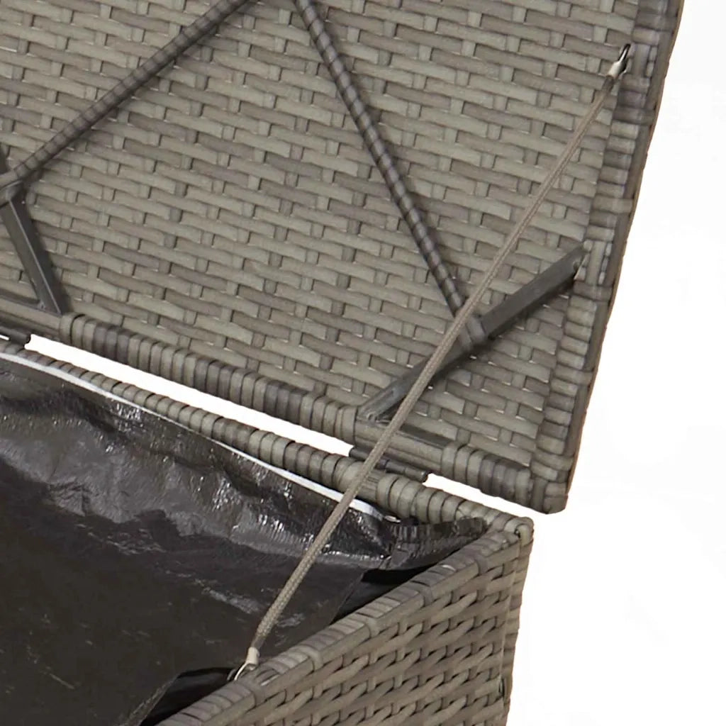 Scatola per Cuscini Grigio 50 x 50 x 50 cm polyrattan 365414