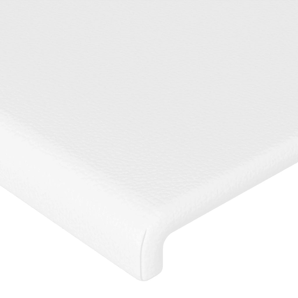 Testiera a LED Bianco 163x16x118/128 cm in Similpelle