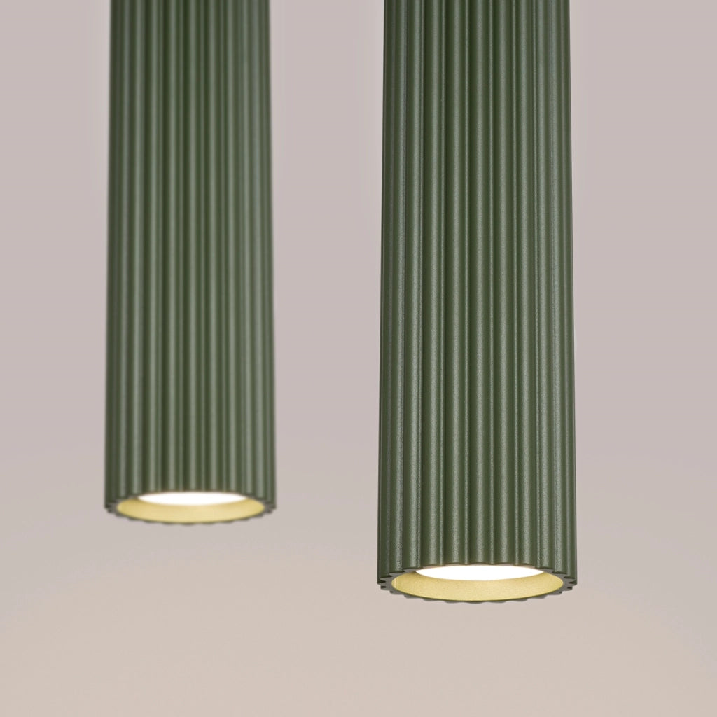 Lampada a sospensione KARBON 2 verde oliva