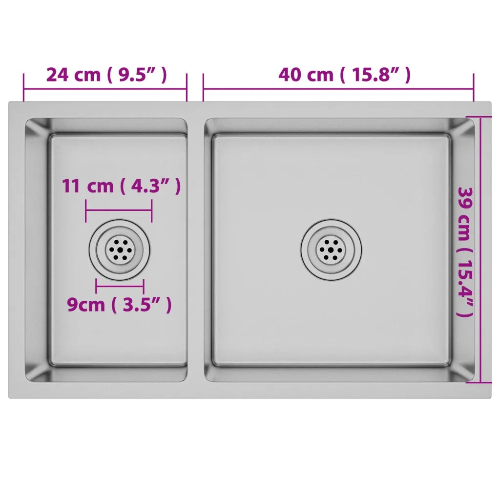 Lavello da Cucina in Acciaio Inossidabile 51561