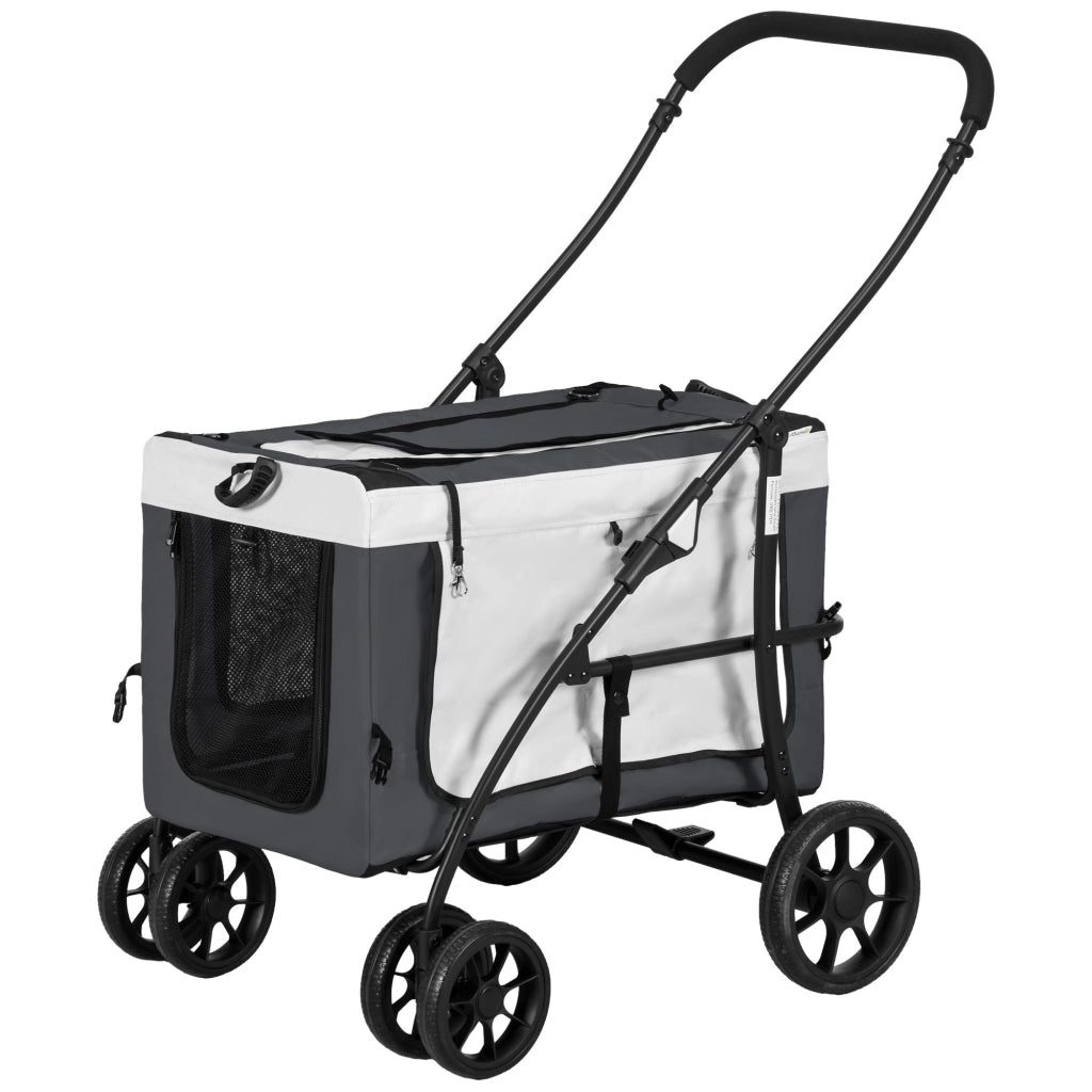 Carrello per Cani Piccoli Pieghevole ¨C zephmum ¨C Grigio