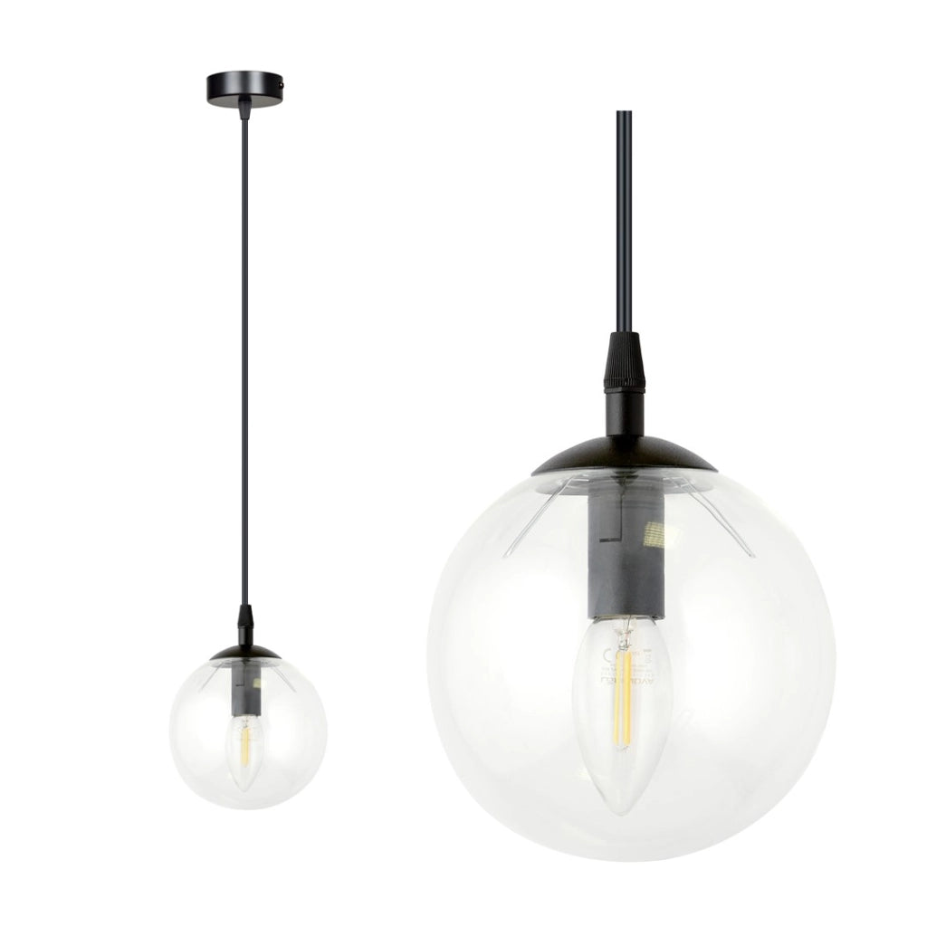 Lampada a sospensione Emibig Cosmo E14 vetro trasparente