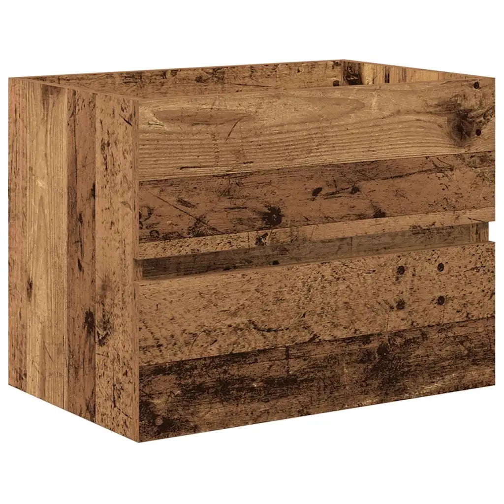 Set di mobili per il Bagno | Armadio da bagno con cassetto 2 pz Legno vecchio