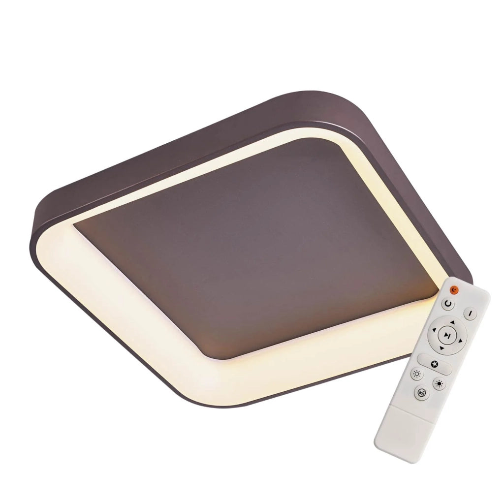 LÚZETE - POWELL 96W LAMPADA DA SOFFITTO A LED DIMMERABILE MARRONE