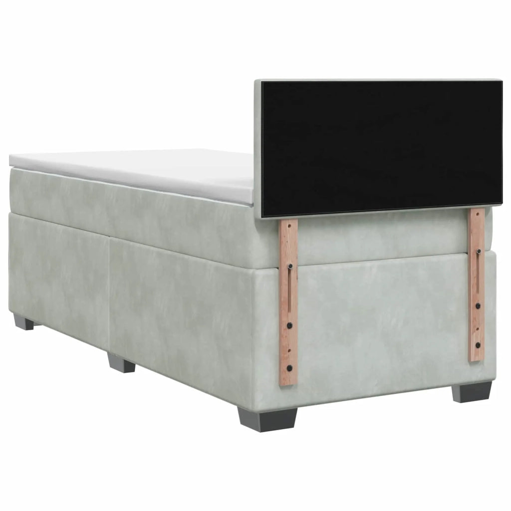 Letto box spring con materasso Grigio Chiaro 90 x 200 cm 3450632