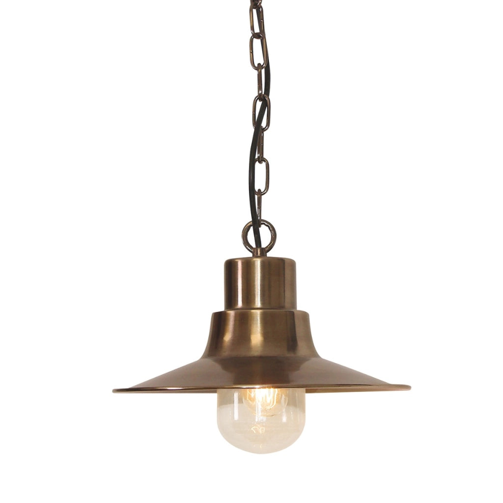 Lampada sospesa esterna Sheldon Elstead ottone E27 IP44
