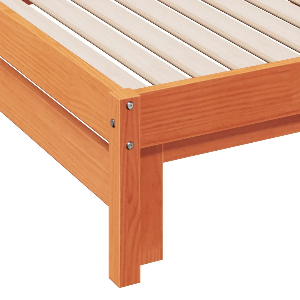 Divano con letto | Sof¨¤ letto | Letto singolo Estraibile Marrone Cera 90x200cm Massello Pino