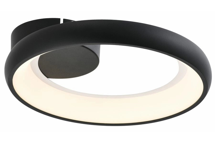 Plafoniera Reality Thea anello nera 30cm LED 20W