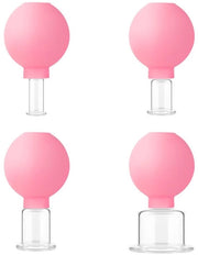 Set di 4 Basette per Massaggio Faciale in Silicone per la Curà della Pelle