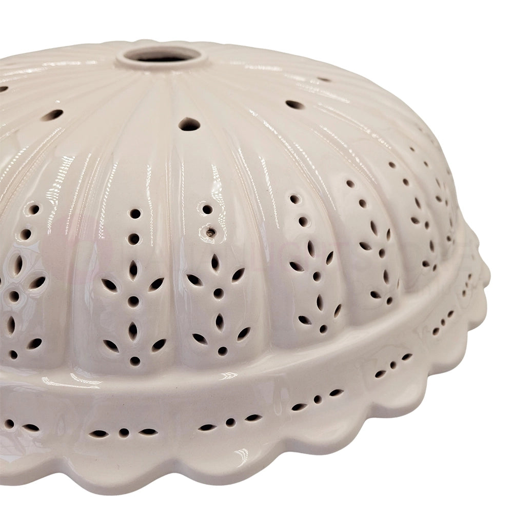 POMARANCE Lampadario in Ceramica Traforata Ø41 Rustico Country