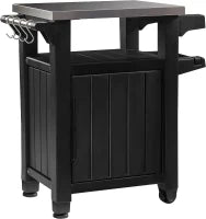 Mobile Supporto Barbecue Unity, 105L, Ripiano in Acciaio, Effetto Legno, 70x54x90H cm
