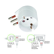 ROSI 78027 ADATTATORE SCHUKO 90 10A 2P+T- 1,0 pz