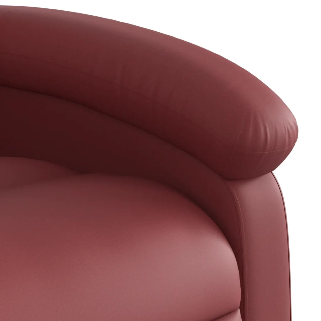 Poltrona Reclinabile Rosso Vino in Similpelle 371779