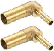 Connettori di tubo in ottone - L connessione angolare - Alta qualità - 1/2"x1/4" ID - Tubi acqua e aria - Duraturo - 2 pezzi