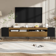 Mobile TV moderno - Xylo - 180cm nero/effetto legno