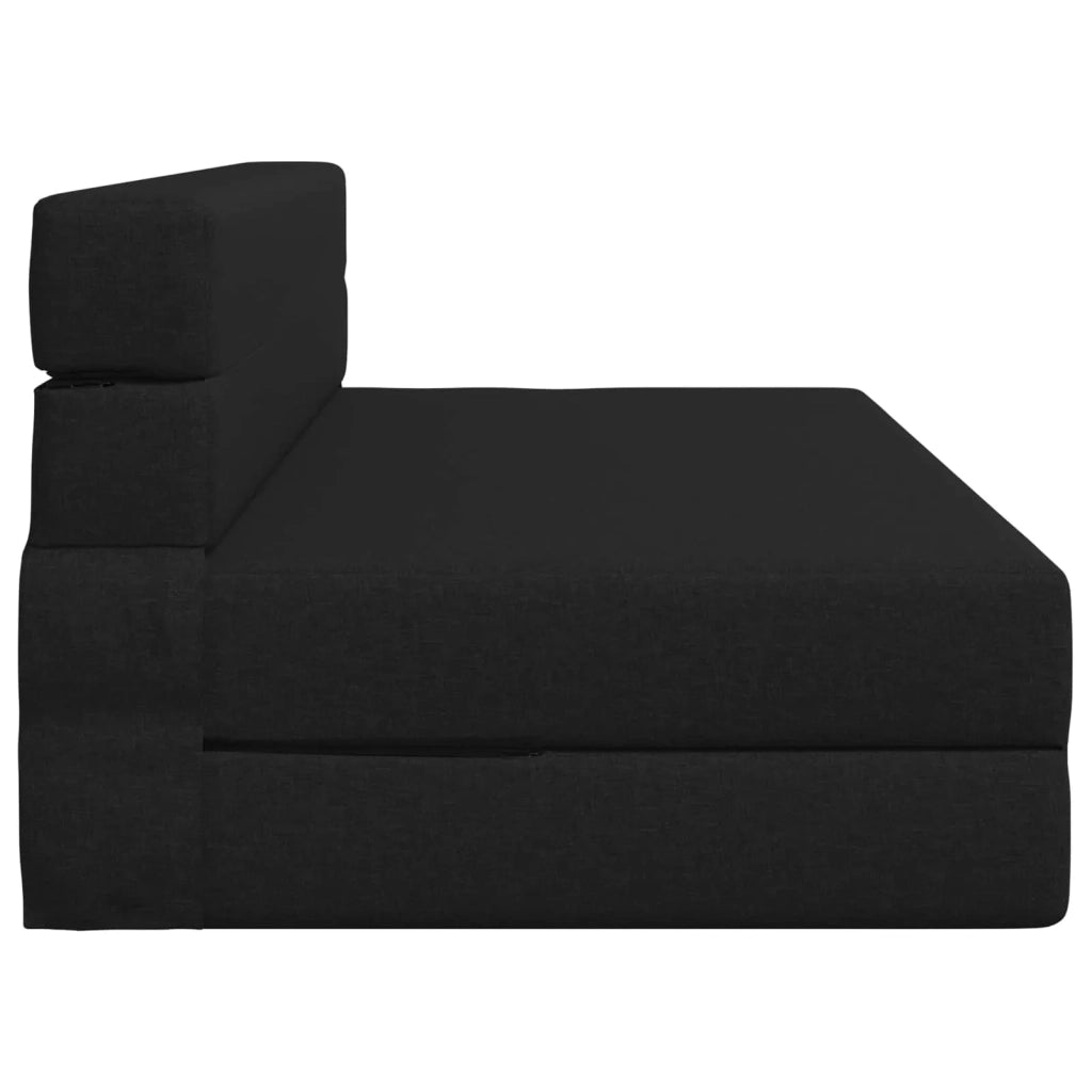 Divano letto | Sof¨¤ letto | Letto singolo Pieghevole Nero 152 x 86,5 x 60 cm Tessuto