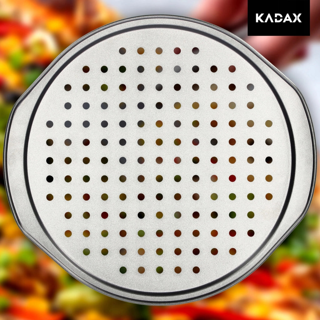Teglia rotonda per pizza KADAX da 31 cm, forata