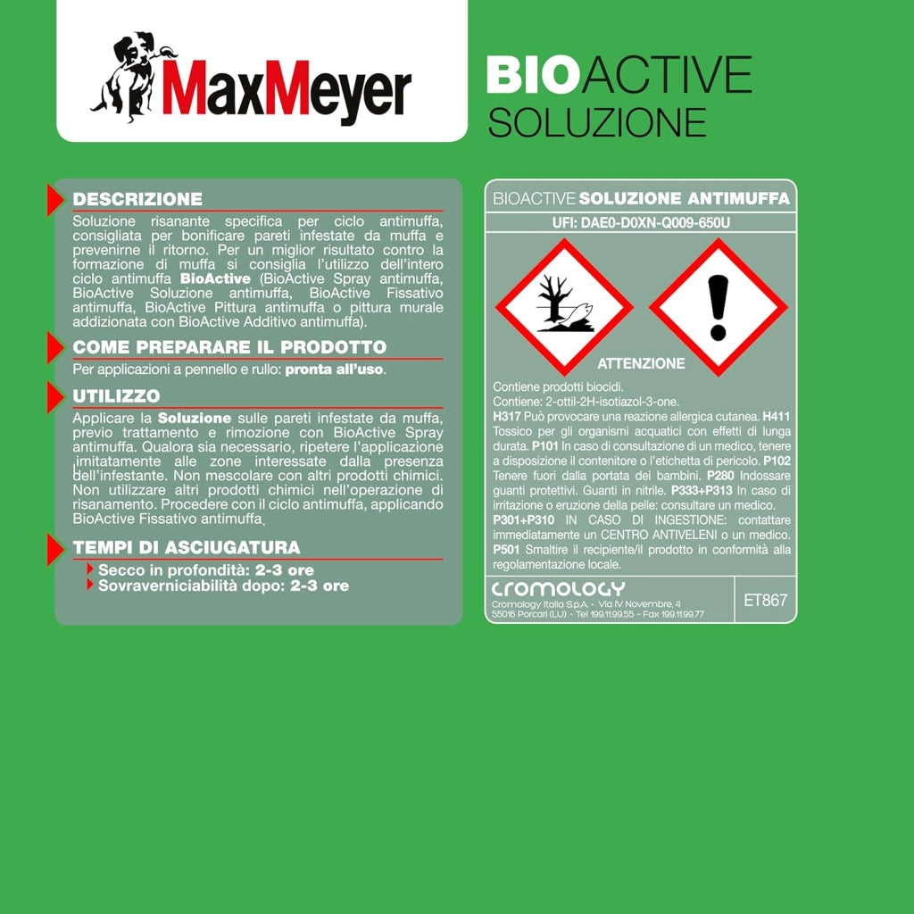 Soluzione Risanante Antimuffa per Interni BIOACTIVE, Incolore, 1L