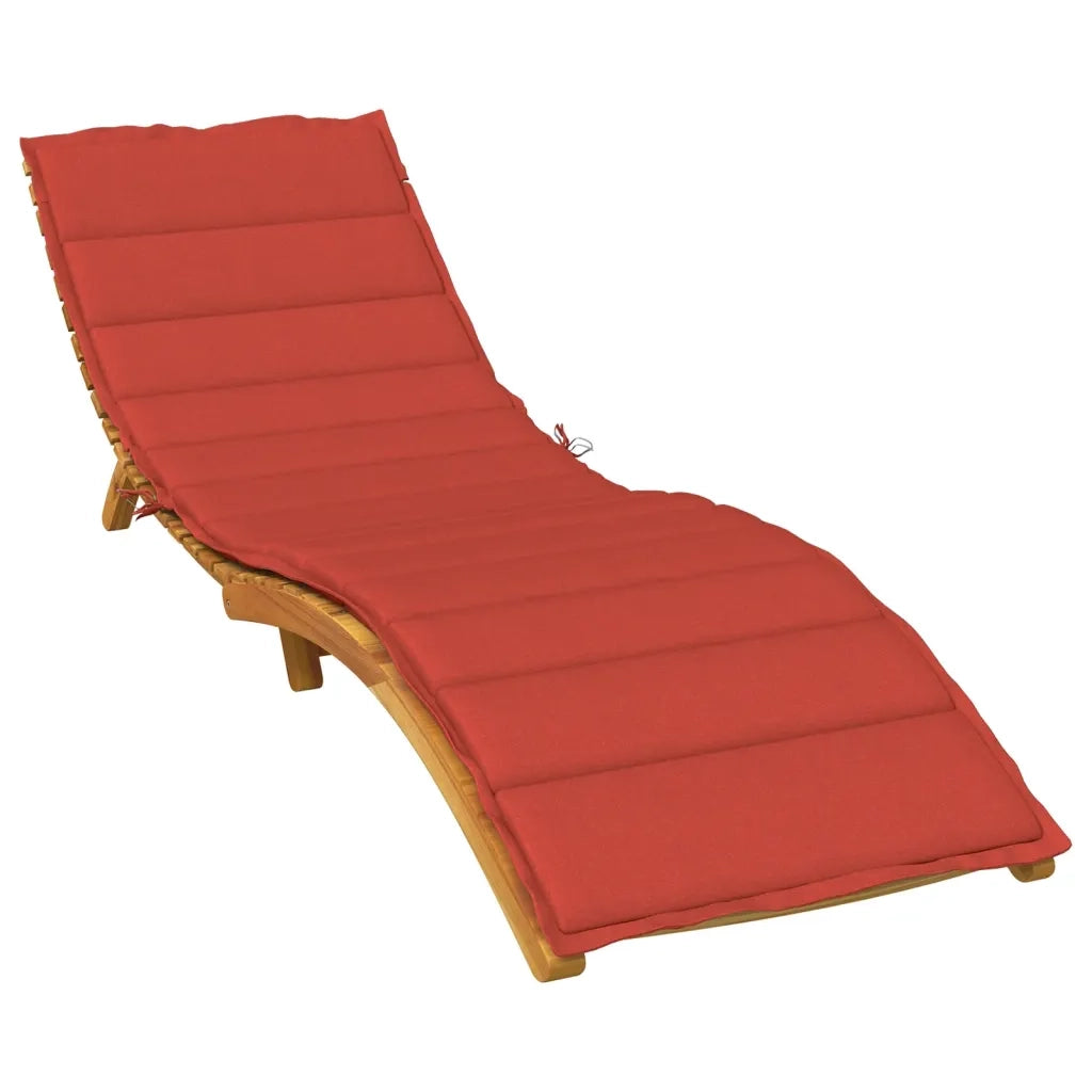 Cuscino per Lettino Prendisole Rosso Mélange 200x70x4cm Tessuto 4002526