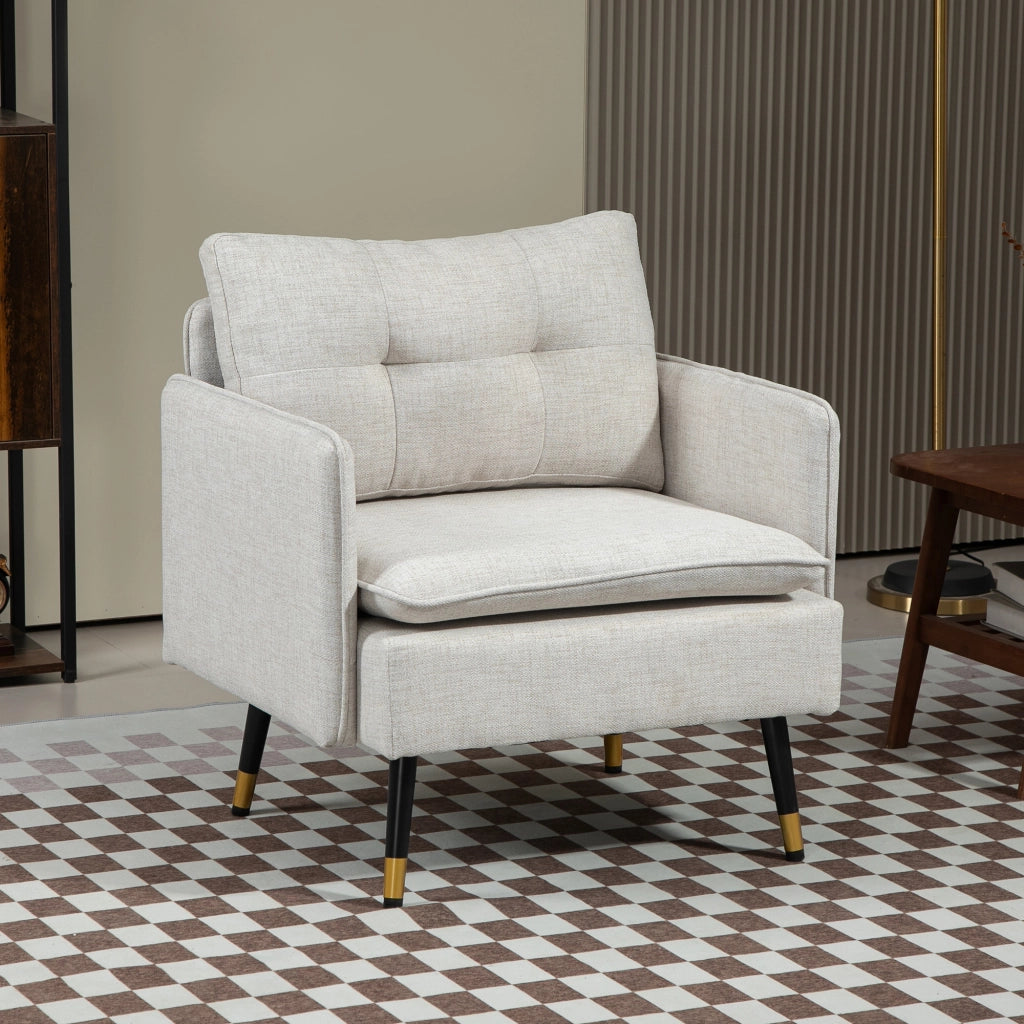 Poltrona Moderna ¨C Minimal ¨C Crema 76x68x80 cm