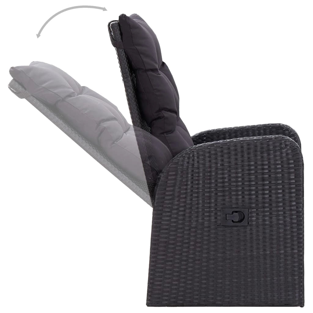 Set da pranzo da giardino mobili da esterno 5 pezzi nero 02_0013836