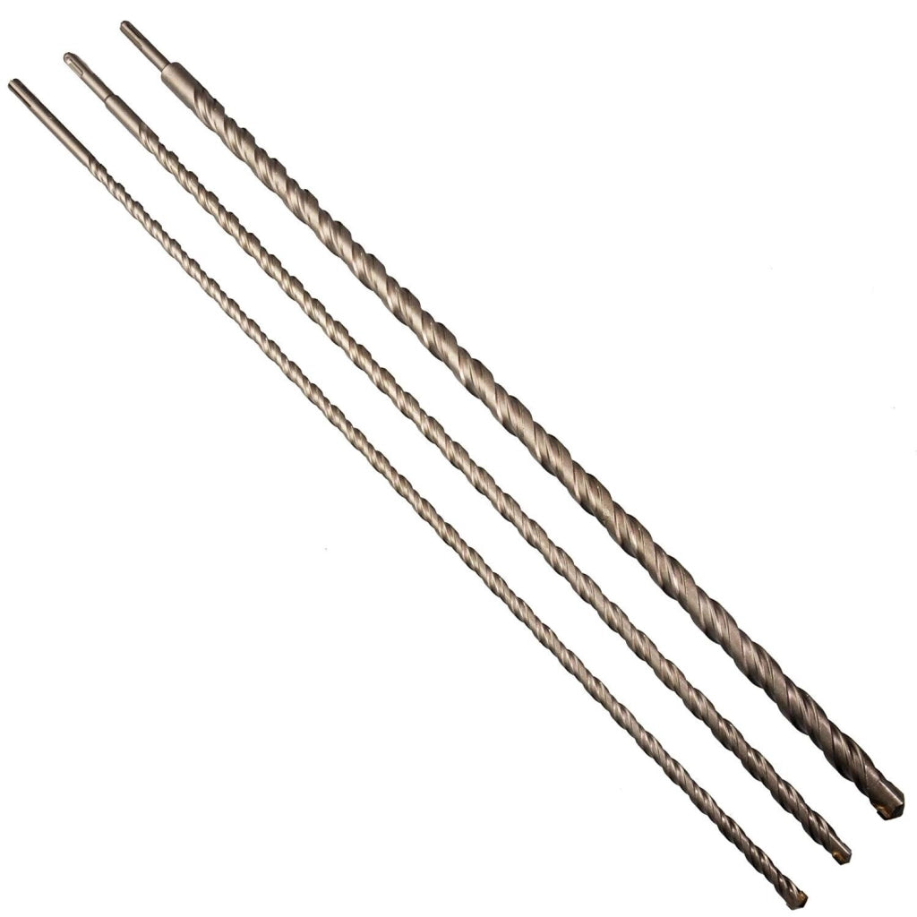 PUNTE PER TRAPANO DEMOLITORE MARTELLO 3 PZ 1000 MM ATTACCO SDS PLUS 100CM X MURO