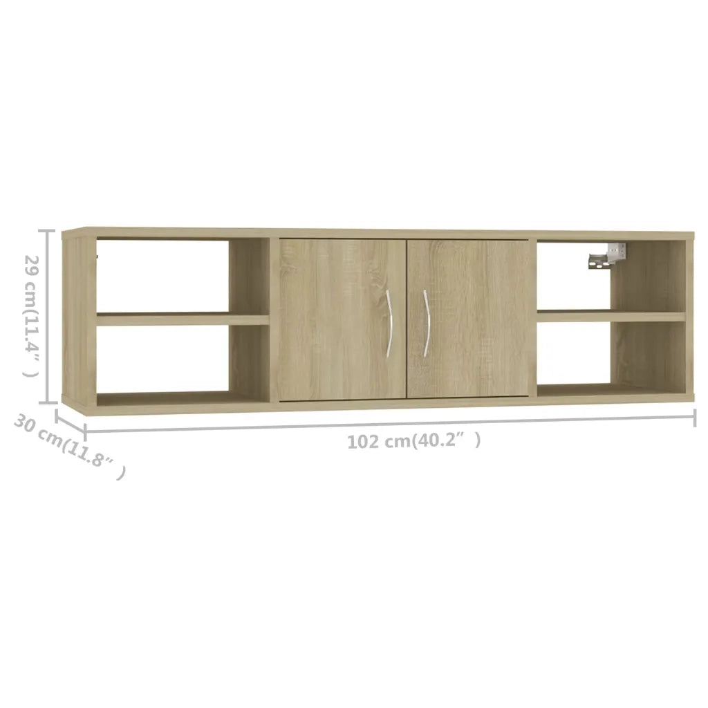 Scaffale a parete | Ripiano a parete | Mensola a parete Rovere Sonoma 102x30x29 cm Legno Multistrato