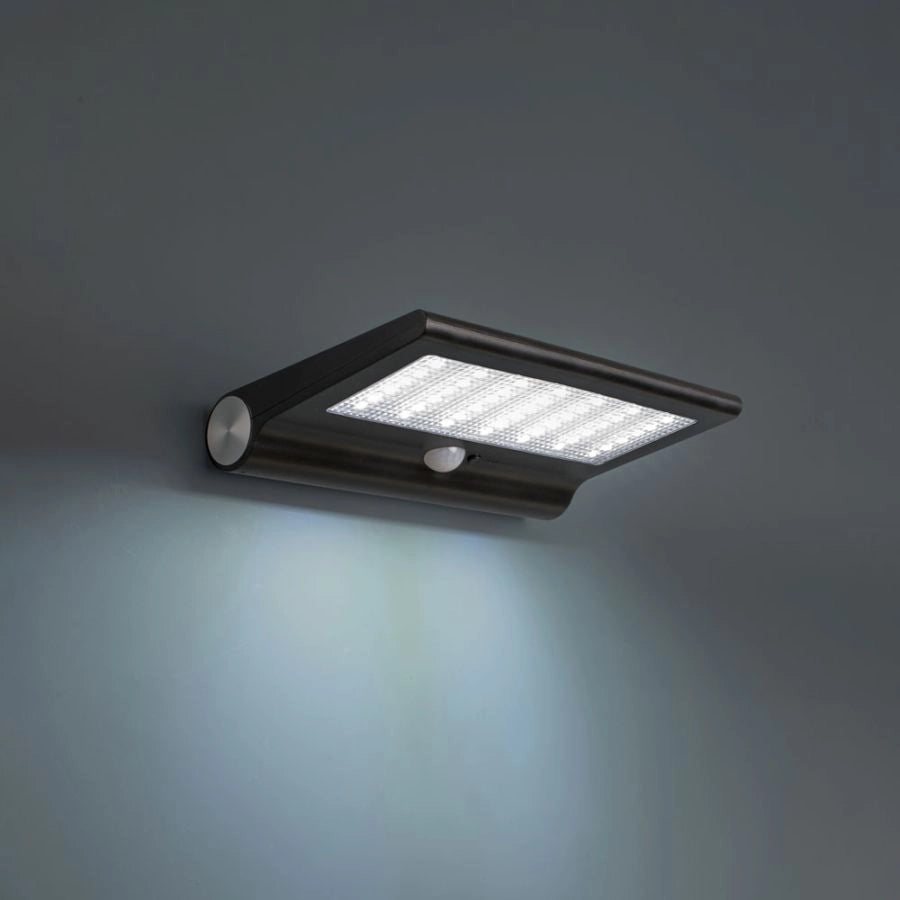 APPLIQUE LED CON PANNELLO SOLARE DA ESTERNO EBE COLORE NERO
