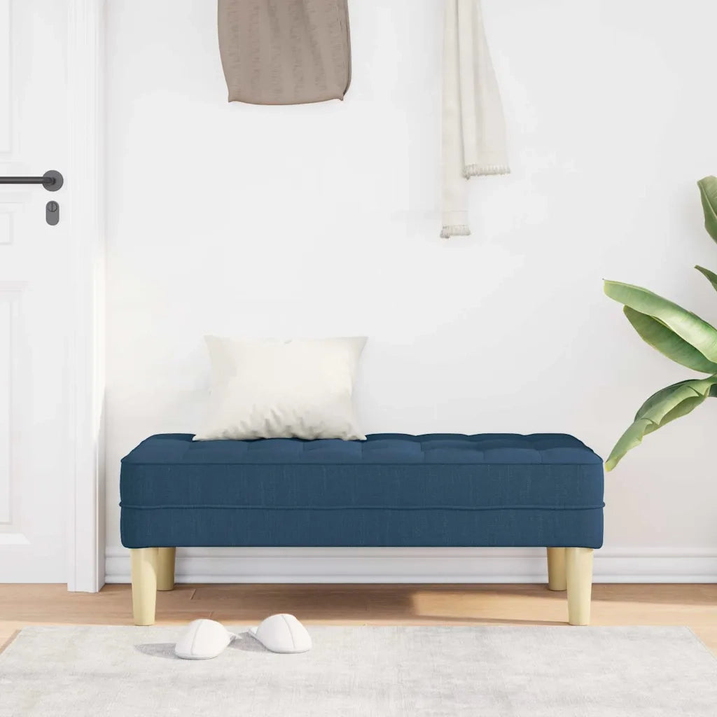 panchina con cuscino Blu 113 x 57 x 39 cm Tessuto 42001942