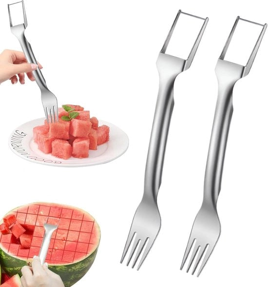 Coltello a due in 1 per Melone in Acciaio Inossidabile
