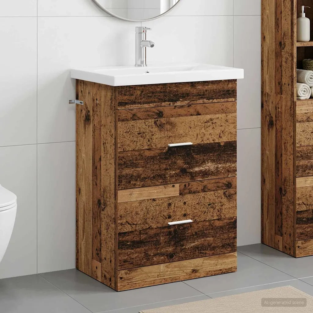Set di mobili per il bagno Legno antico 61 x 40 x 84,5 cm 3404372