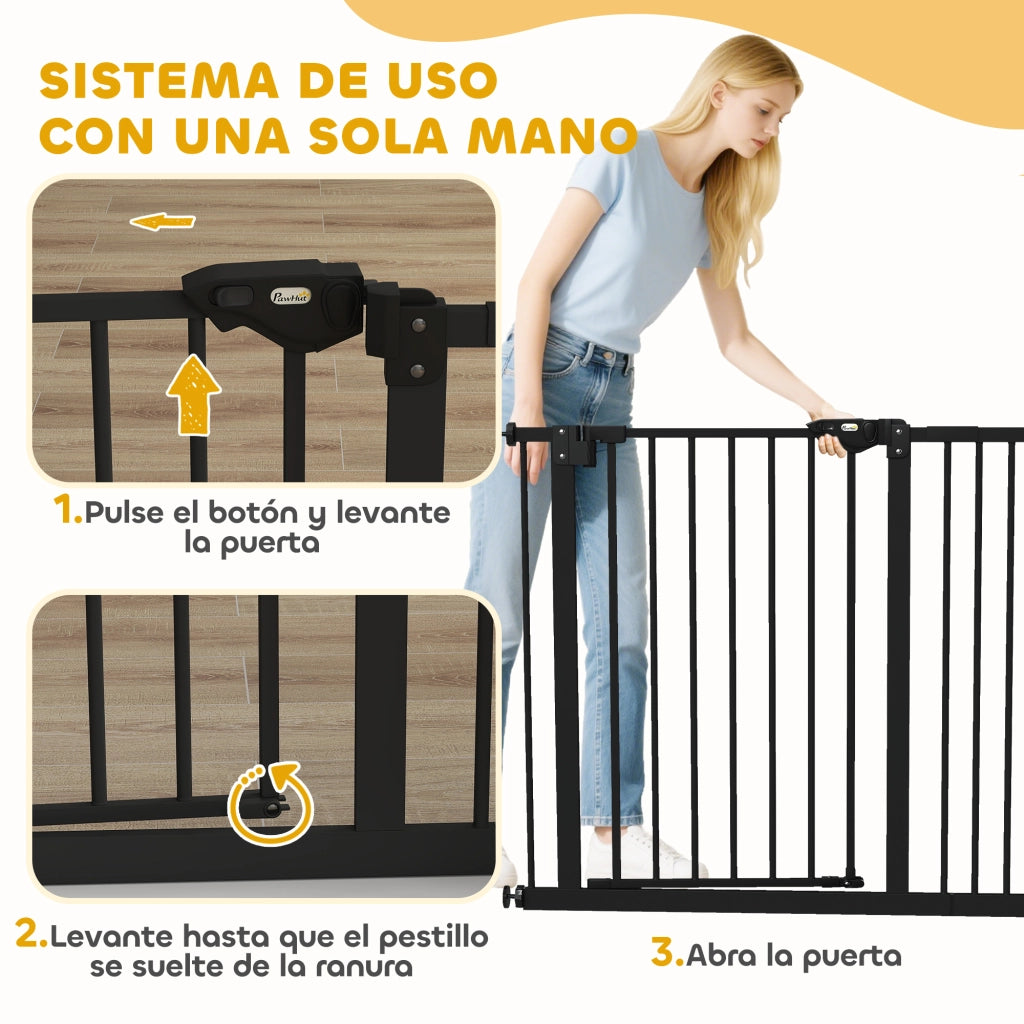 Barriera di Sicurezza per Cani ¨C zephmum ¨C 74-94 cm Nero