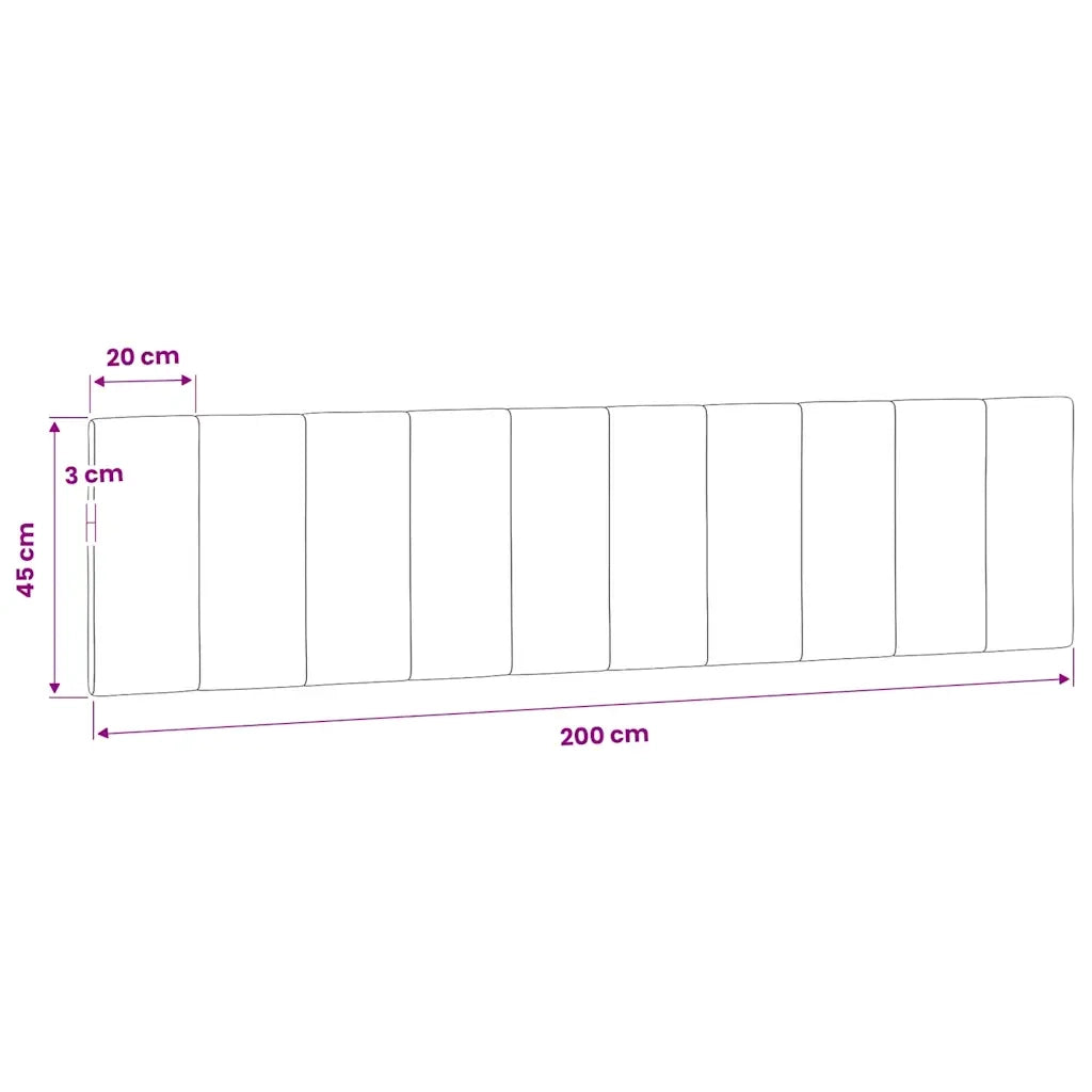 Cuscino Testiera-Cuscino per Testiera Hanko Blu 200 cm in Velluto
