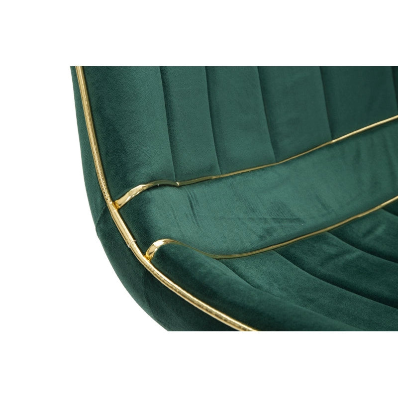 Sedia Paris Verde/gold Set 2 Pz cm 51x59x79