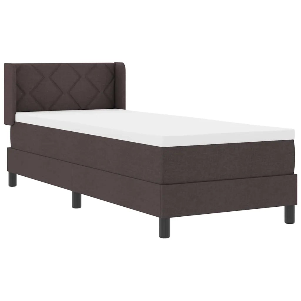 Letto a molle con cuscino Marrone Scuro 200 x 80 cm Tessuto 3341135