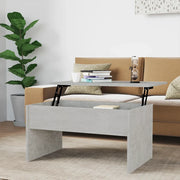 Tavolino-Tavolino da soggiorno-Tavolo Grigio Cemento 80x50,5x41,5 cm in Legno Multistrato