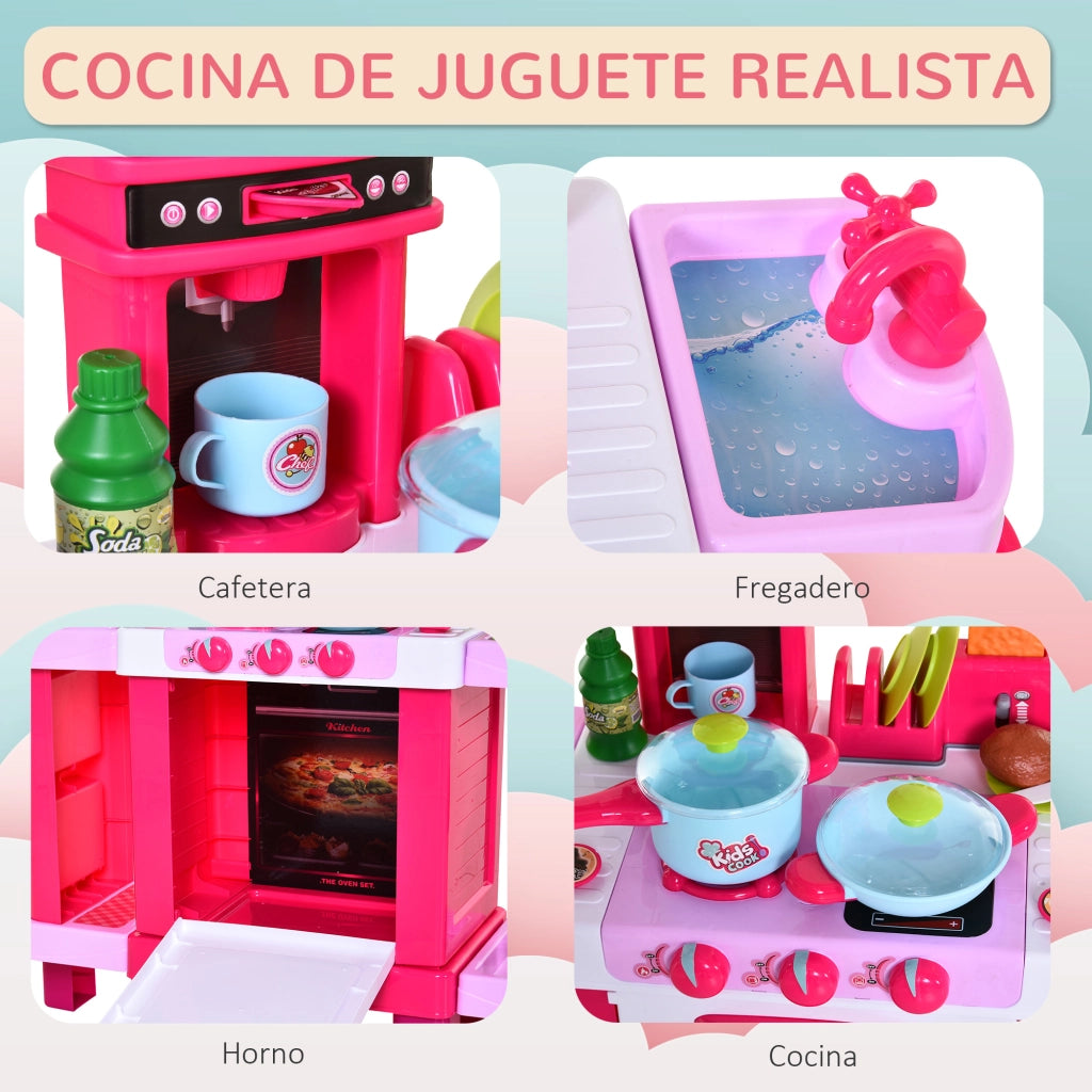 Cucina Giocattolo per Bambini ¨C zephmum ¨C 78x29x87 cm Rosa