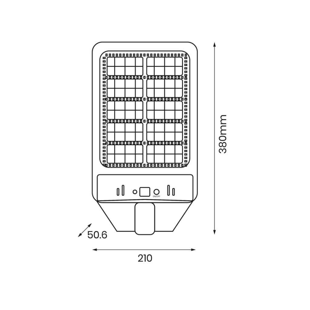 Eko-Light Kers lampione solare LED 200W 6500K sensore telecomando
