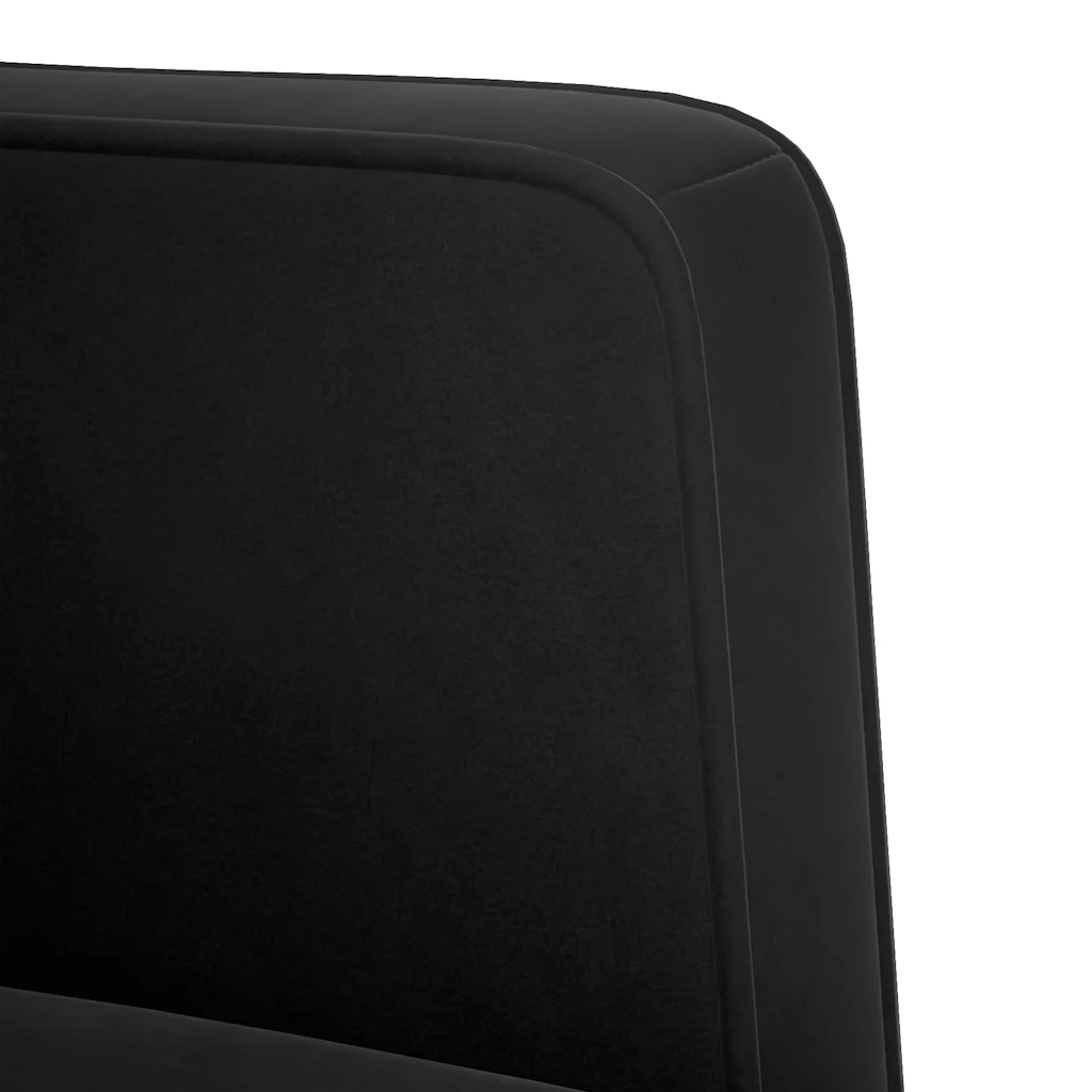 Divano Sedia con Braccioli Nero 53 cm in Velluto 4100557