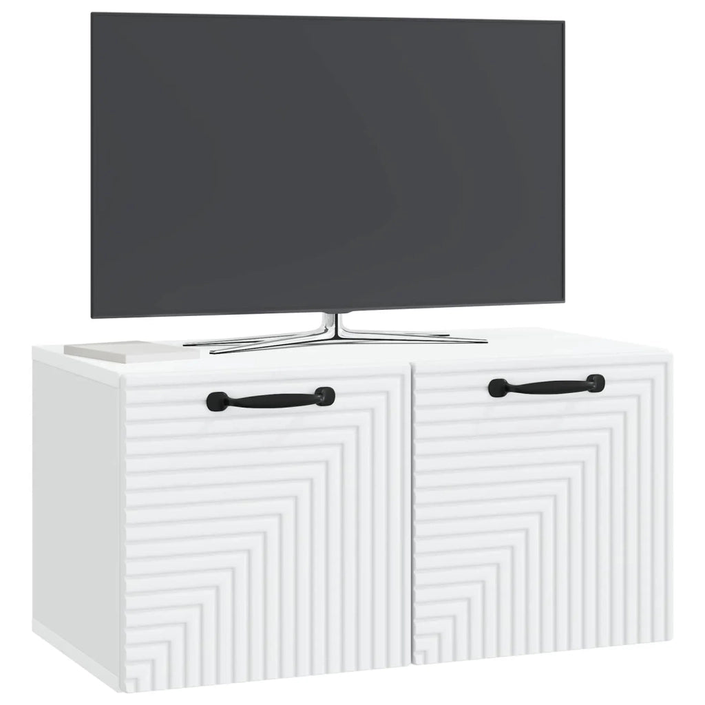 Mobile Porta TV da Muro Bianco 59,5 x 31 x 30 cm 898705