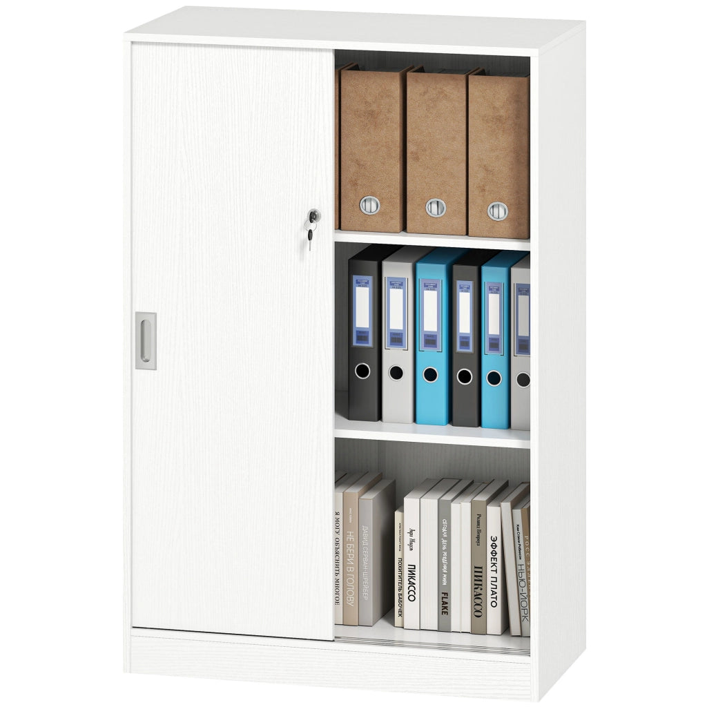 Armadio da Ufficio con Ripiani e Cassetti ¨C Minimal ¨C Bianco 80x40x120 cm