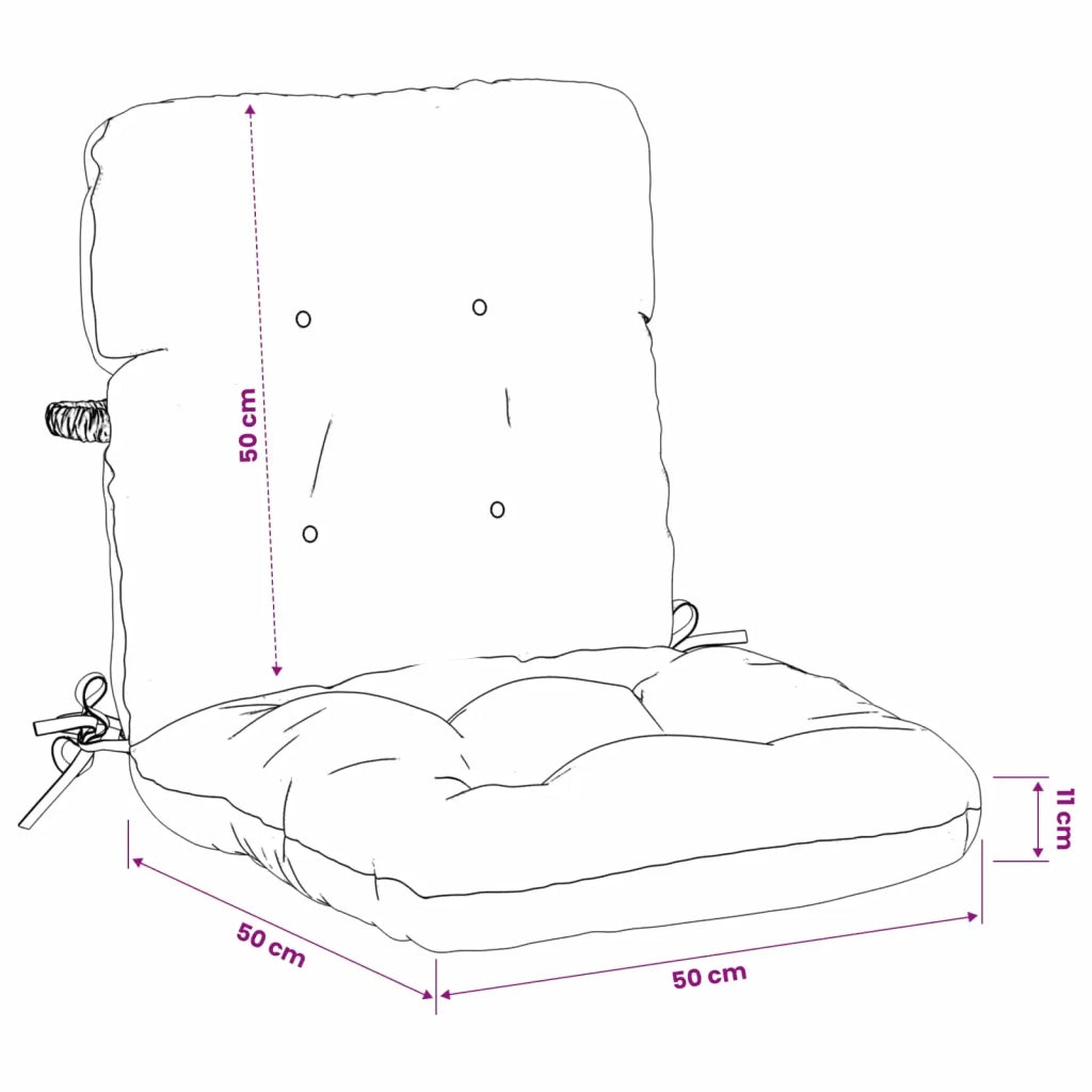 Cuscini per Sedia Alta in 2 Pezzi VIANEN 2 pcs 100% Poliestere 953782