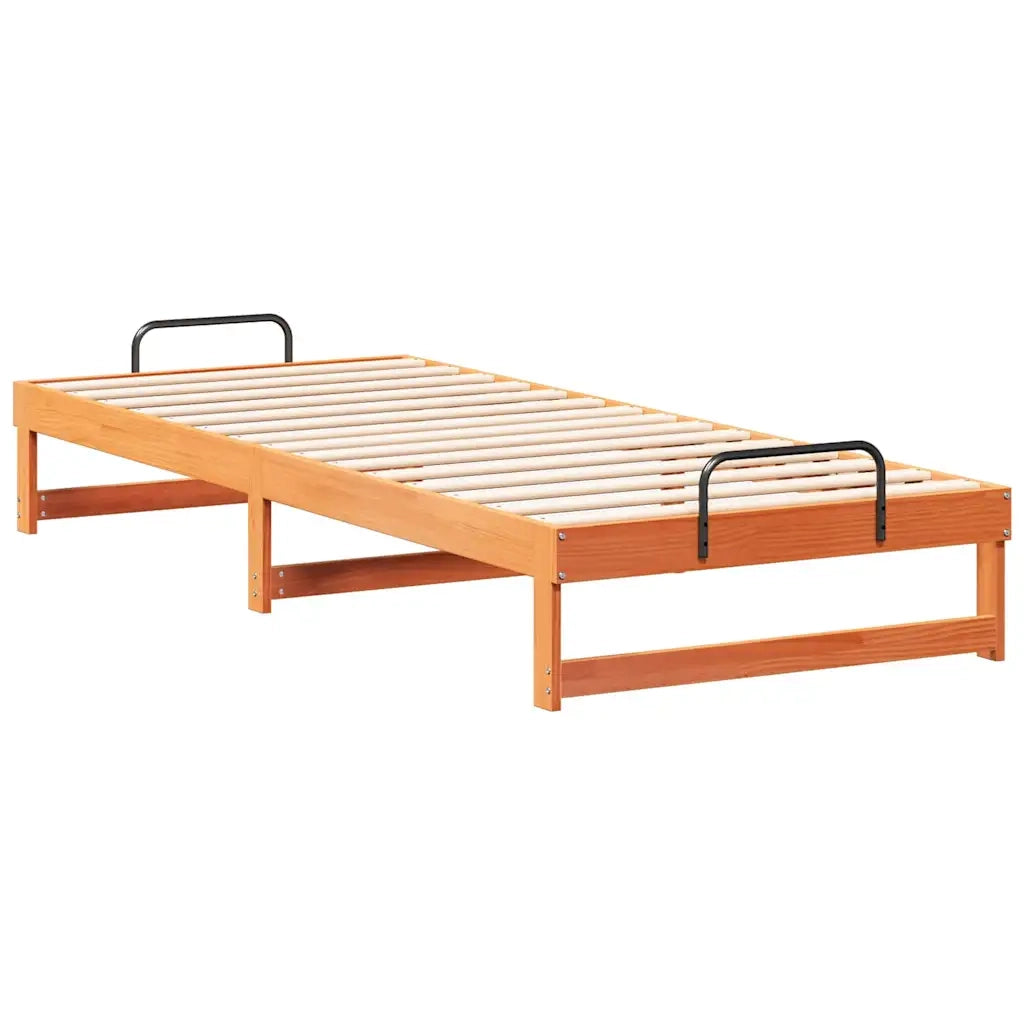 Struttura del letto Marrone 80 x 220 cm Pino massello 873168