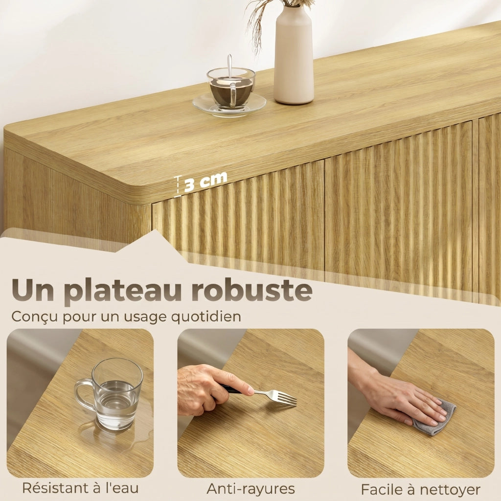 Credenza con 4 ante ¨C Minimal ¨C quercia 147x40x77