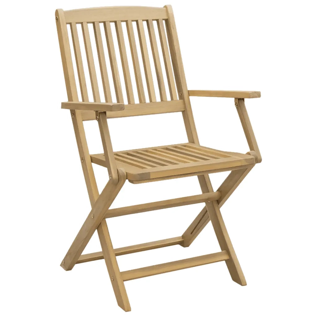 Sedie Giardino Pieghevoli 4 pz 54x61x88 cm Massello Acacia 365742