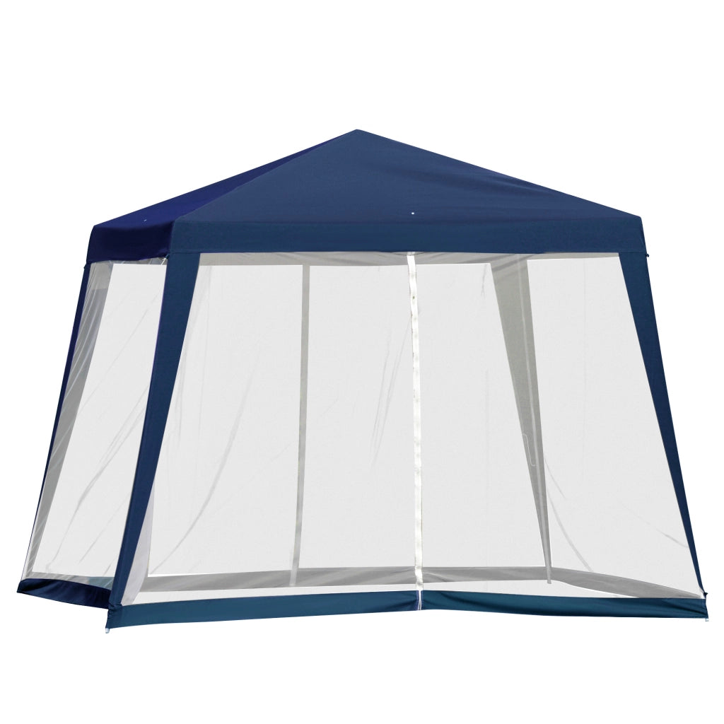 Gazebo da giardino 3x3 m con zanzariera ¨C zephmum ¨C blu impermeabile UV